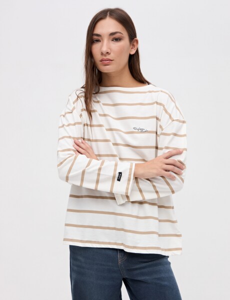 Remera Petal Off white