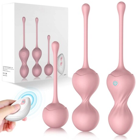 Set De 3 Bolas Vaginales Con Vibración Y Control Set De 3 Bolas Vaginales Con Vibración Y Control