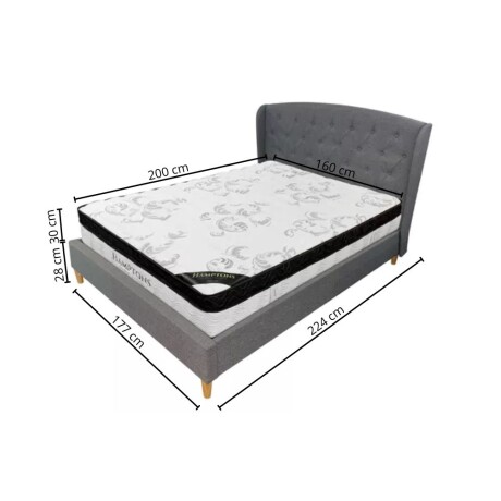 Sommier Queen Hamptons Mercury con Respaldo Sommier Queen Hamptons Mercury con Respaldo