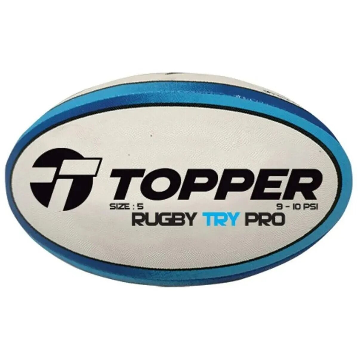 Pelota Topper de Rugby Try Pro - Blanco - Azul 