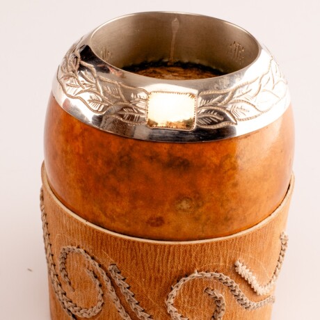 Mate porongo Plata y Oro M25