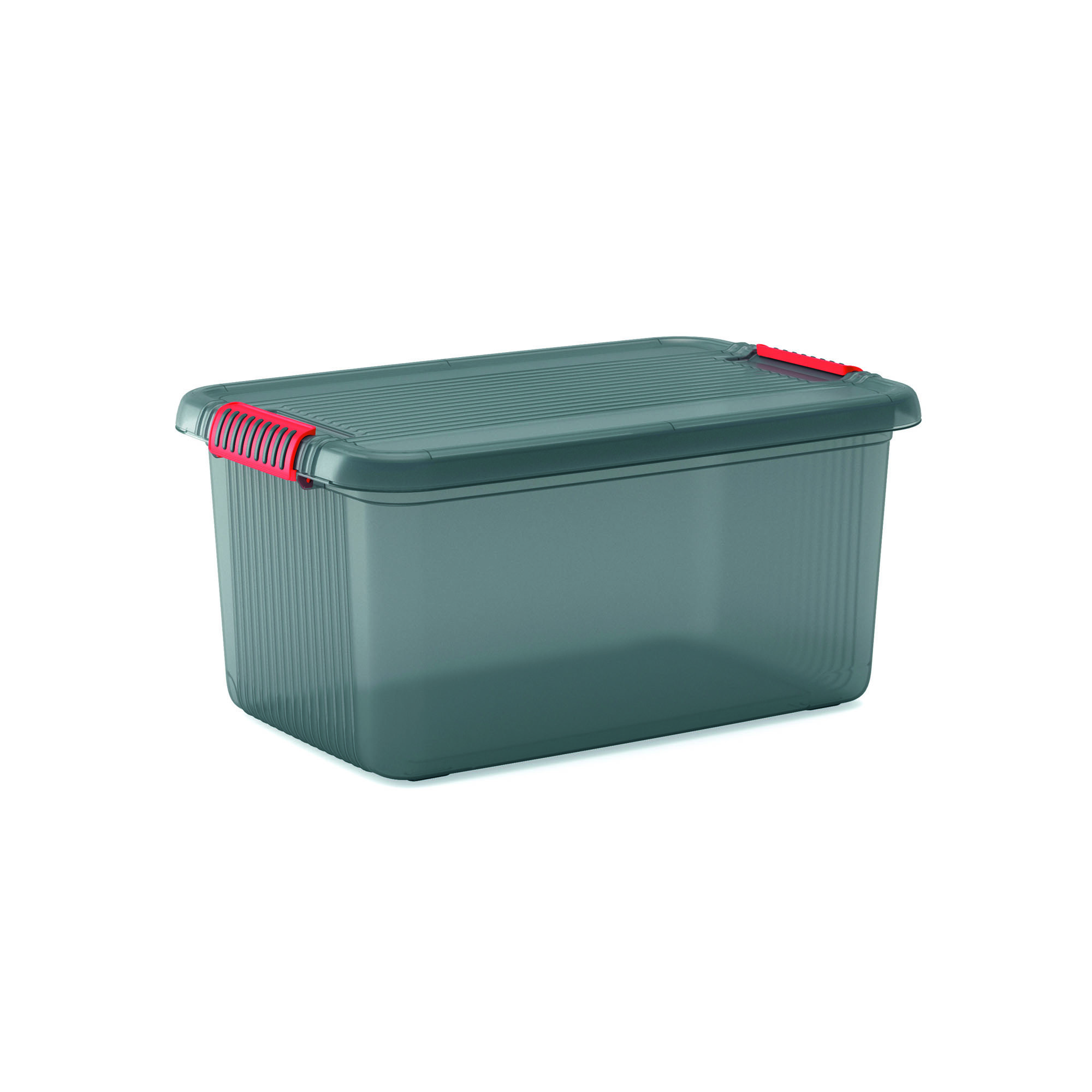 Tradineur - Caja organizadora de plástico, 3 baldas y asa, 30