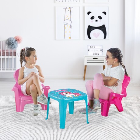 Set Infantil Dolu Mesa y 2 Sillas Unicornio 001