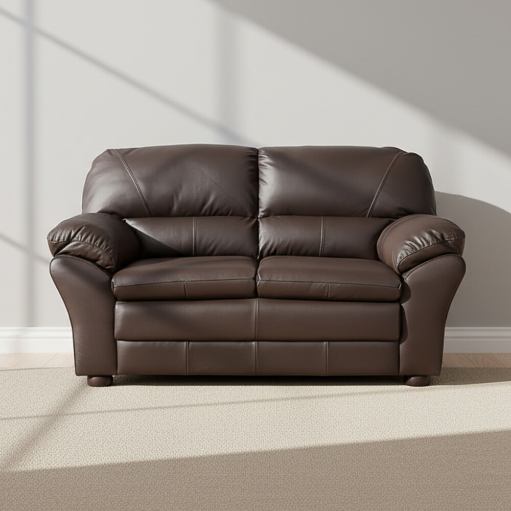 SILLÓN 2 CUERPOS CUERO MARRON FLORENCIA CHOC.