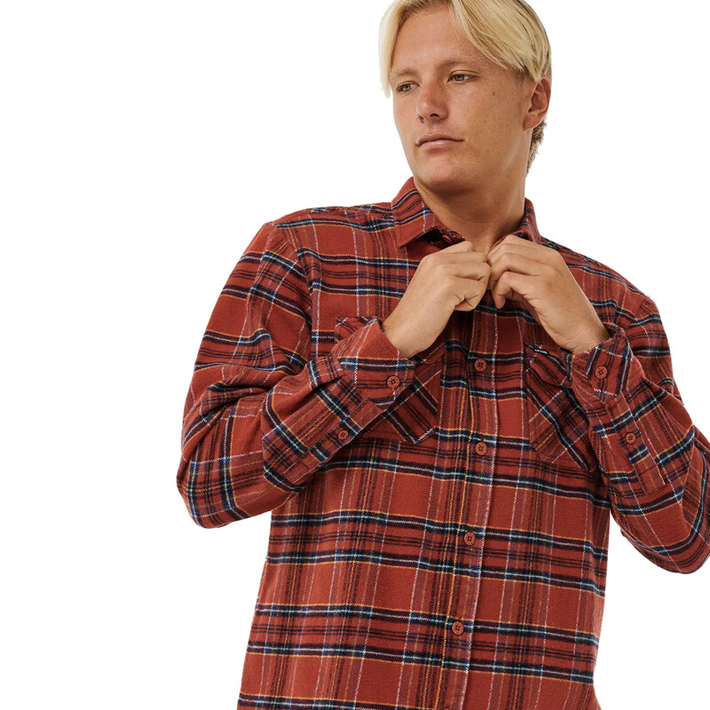 Camisa ML Rip Curl Griffin Flannel Shirt Roja Camisa ML Rip Curl Griffin Flannel Shirt Roja