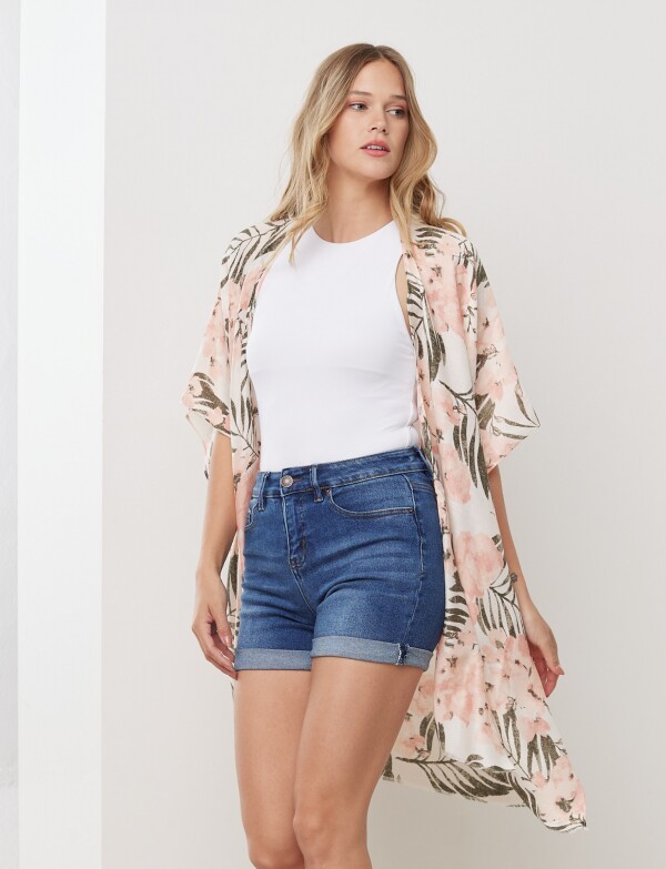 Kimono Flores MULTI/ROSA
