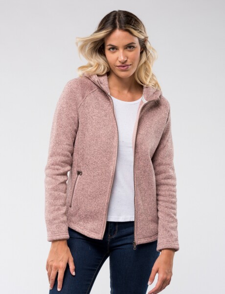Campera deportiva tipo tejida Rosa