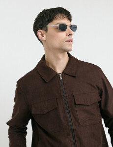 300711 CAMPERA HARRINGTON LABEL Marron Oscuro