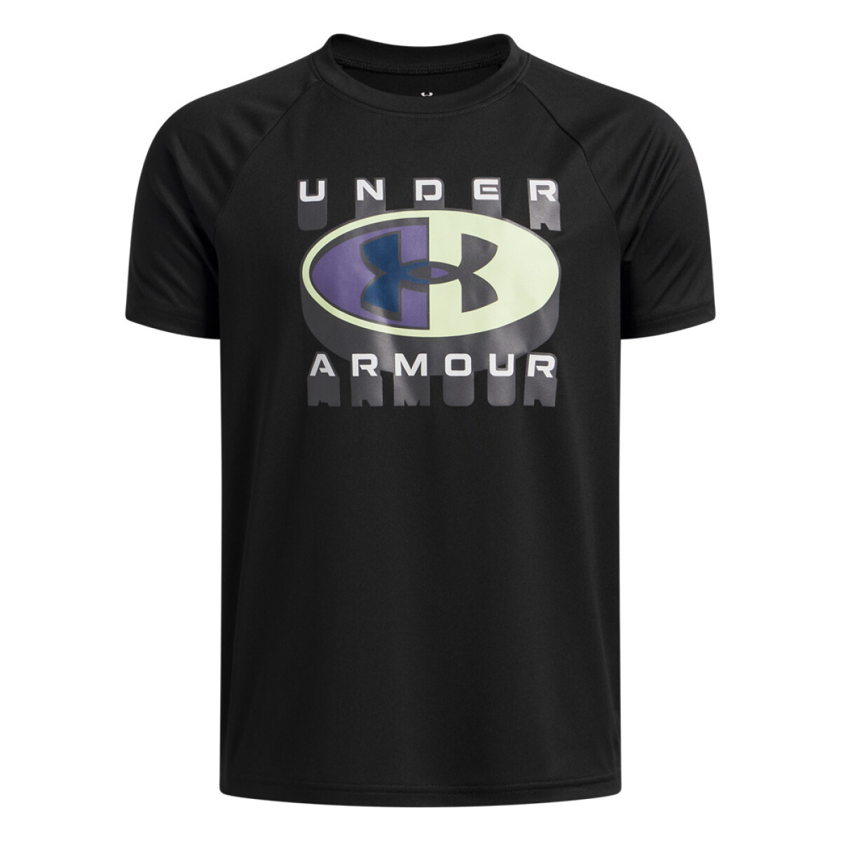 UA B TECH GRAPHIC SS-BLU - BLK-001 