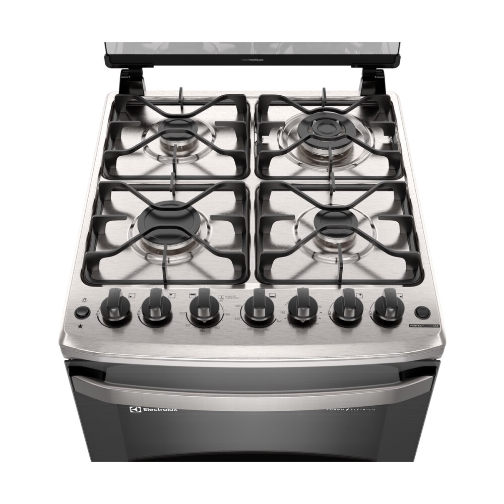 Cocina Combinada Electrolux 4 Hornallas Doble Horno EL-FE4DC Inoxidable