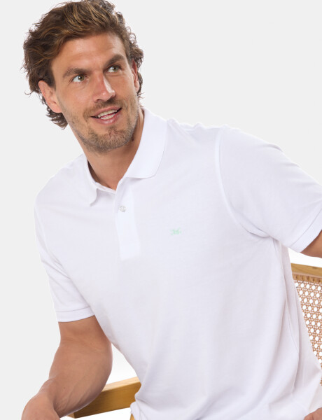 REMERA POLO LISA PIQUÉ Blanco