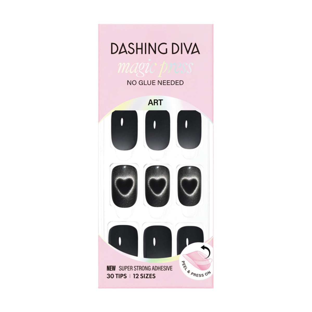 Uñas En Gel Listas (Press On) - Steady Black - Steady Black 