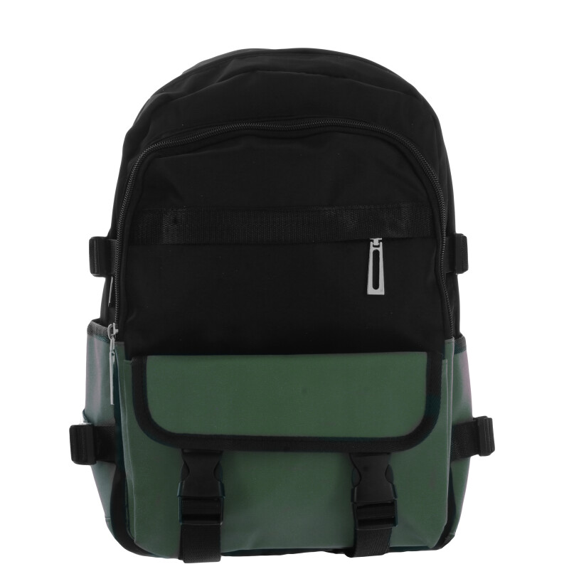 Mochila Miss Carol NAMASTE materiales y colores combinados Verde