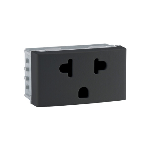Mód. computación c/tierra 15A 250V gris RO2009