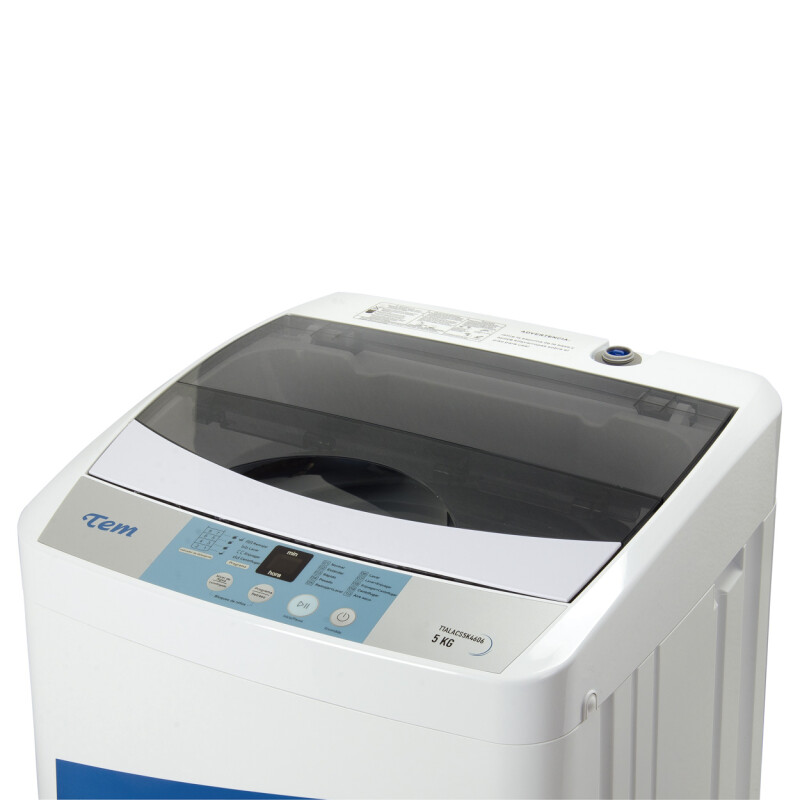 Lavarropas TEM Carga Superior 5K – Automático con Bomba de Desagüe Lavarropas TEM Carga Superior 5K – Automático con Bomba de Desagüe