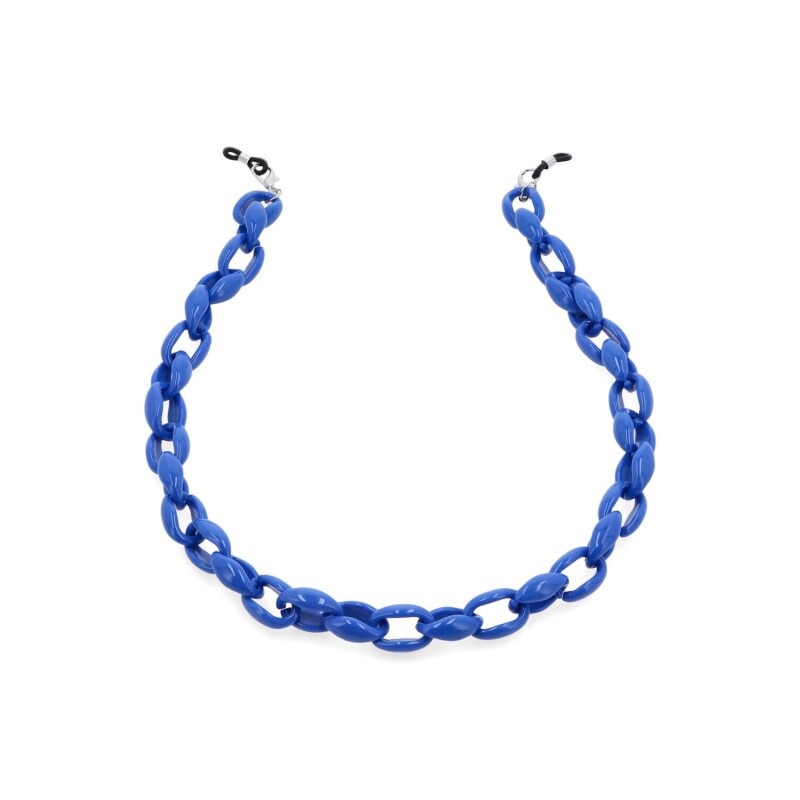 Cadena para lentes y tapabocas en acetato Azul