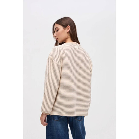 Remera Plea Rayas beige