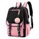 Mochila Estilo Coreano Kawaii Impermeable Notebook y USB Rosa