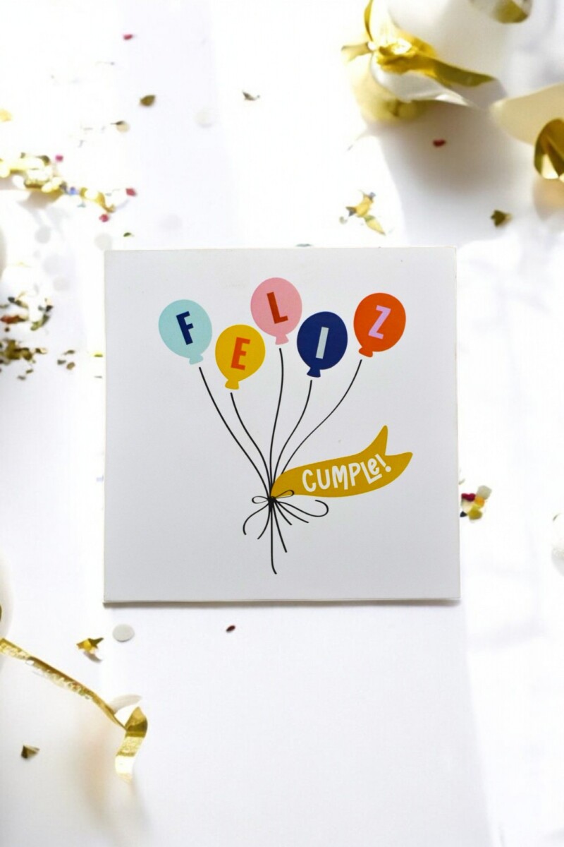 Tarjeta cumpleaños 10x10. - DISEÑO 7 