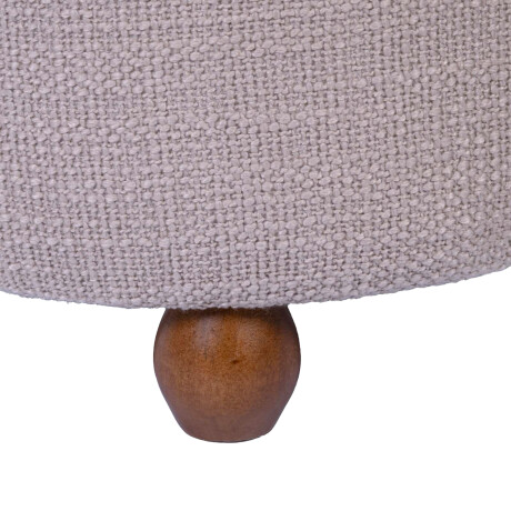 PUFF TELA-Y-MADERA NATURAL-BEIGE NOX BEIGE