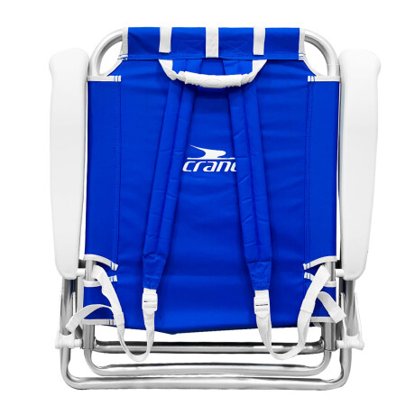 Silla Reposera Reforzada 120kg Plegable Aluminio Celeste