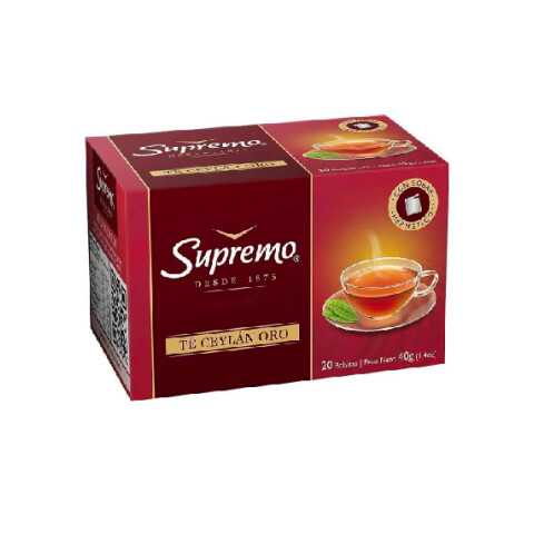 TE SUPREMO LINEA ORO X 20/S. Unica