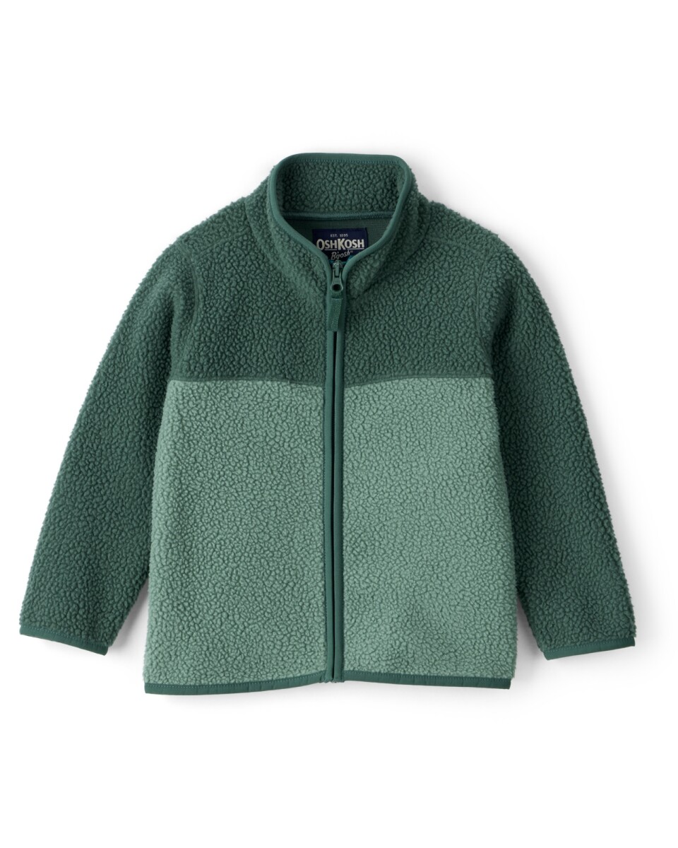 Campera de polar, diseño colorblock 