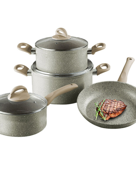 SET 7PCS ANTIAD OLLA/CACEROLA/SARTEN MARBLE ALUM. SET 7PCS ANTIAD OLLA/CACEROLA/SARTEN MARBLE ALUM.