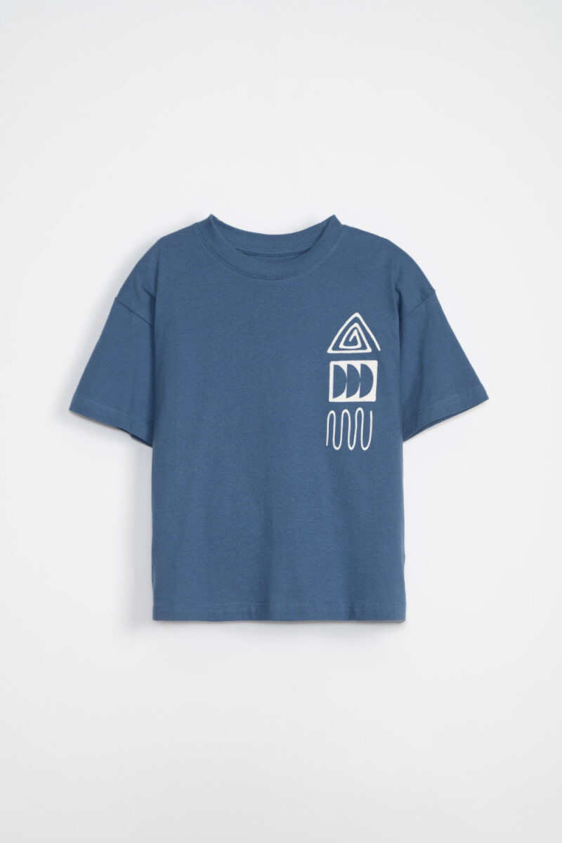Remera estampa Formas Azul