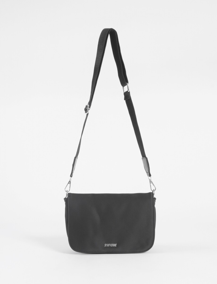 Bandolera con tapa - negro 