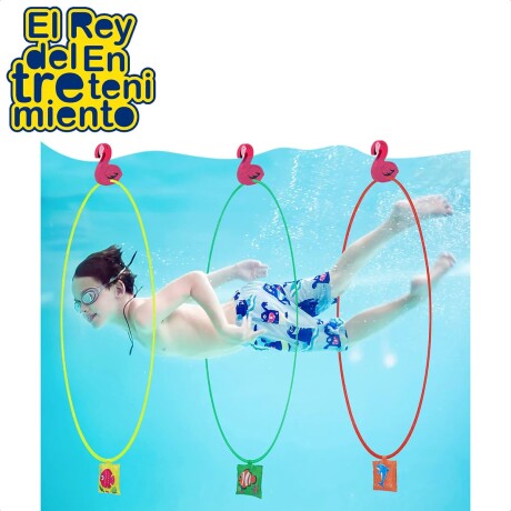 Set X3 Aros Natación Buceo Piscina Juegos Acuáticos M1