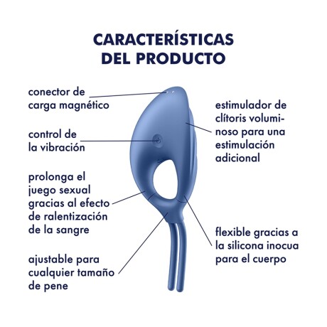 Satisfyer Swordsman Anillo Vibrador Azul