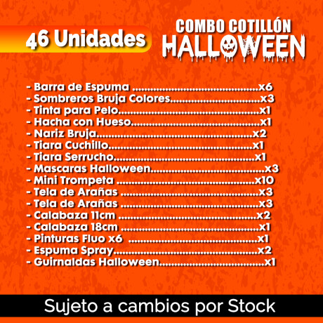 Combo Halloween 46 Articulos Combo Halloween 46 Articulos