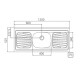 PILETA DE COCINA PILETA MESA CENTRAL MEDIDA 1200 X 525 000