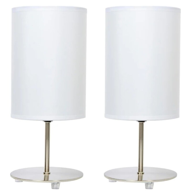 Pack de 2 lámparas de mesa Tubo 1 luz E27 Pack de 2 lámparas de mesa Tubo 1 luz E27