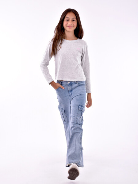 REMERA WILA GRIS CLARO