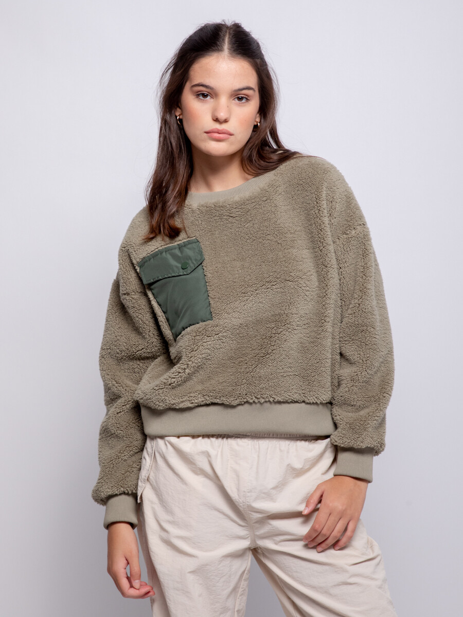 SWEATER POLINO - Verde Militar 