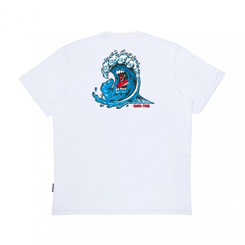 REMERA SANTA CRUZ SCREAMING WAVE SS White