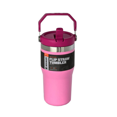 Vaso Stanley Flip Straw Tumbler 590 ML Rosa Fuerte