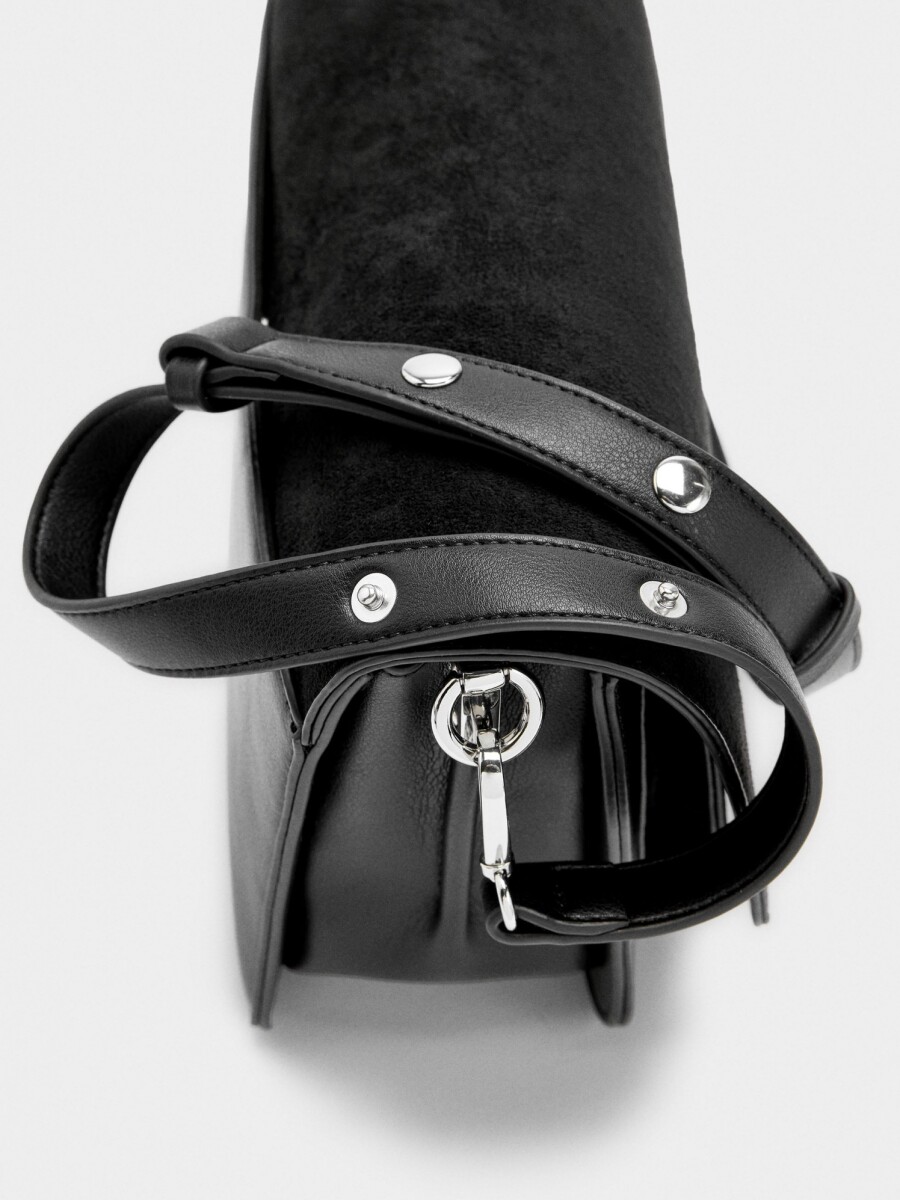 Bolso Bandolera Con Solapa negro
