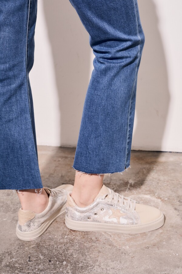 Flare Tiro Alto Denim