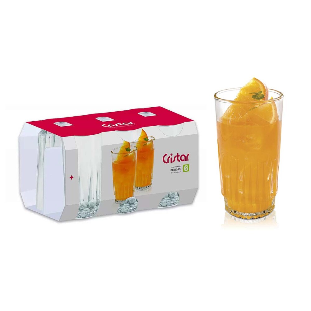 Set vasos Prisma 334 ml CRISTAR Set vasos Prisma 334 ml CRISTAR