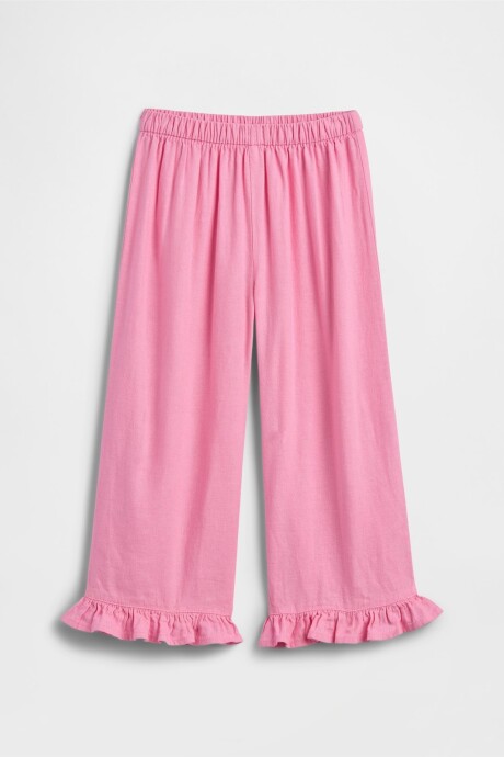 Pantalón De Lino Mujer Parisian Pink