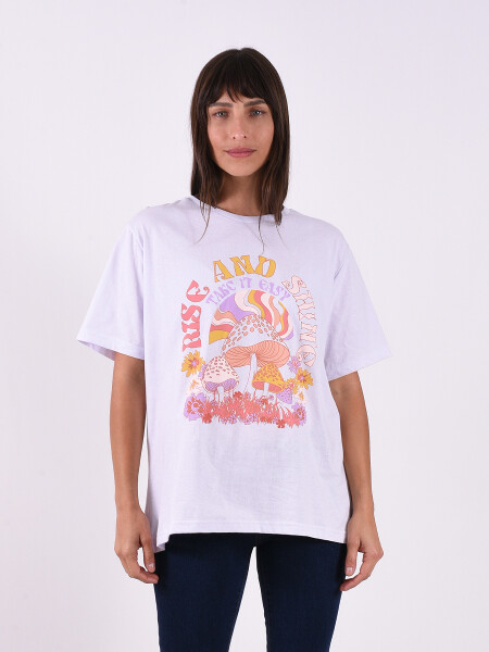 REMERA RISE AND SHINE BLANCO