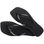 Slim Square Logo Metallic - Mujer Negro/Plata