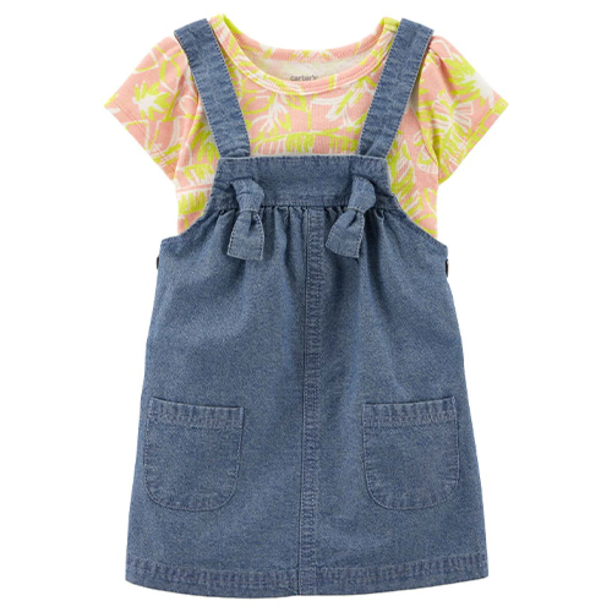 Set Carters 2 Piezas Jumper de Jean y Body - AZUL-AMARILLO 