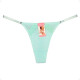 Tanga Colaless Ajustable De Algodón Teal