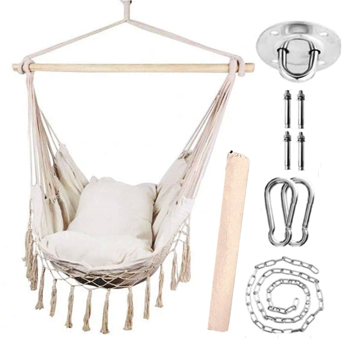 Hamaca Paraguaya Expert Sillón Colgante C/Almohadones 