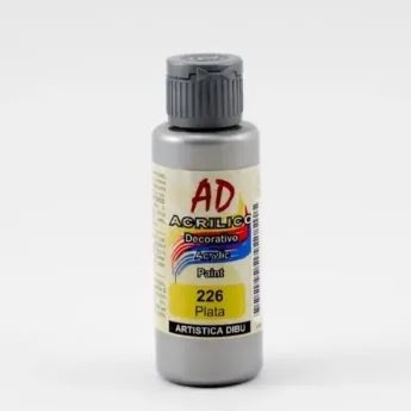 Acrílico Decorativo Ad 60 Ml Plata #Acrílico Decorativo Ad 60 Ml Plata