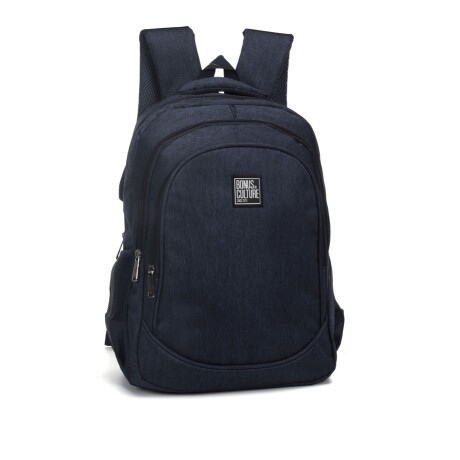 Mochila Bonus Culture 3 cierres y Bolsillos de Red AZUL-MARINO